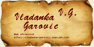 Vladanka Garović vizit kartica